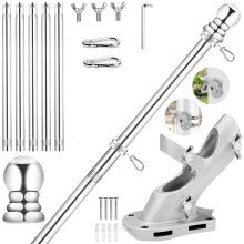 Flag Pole for House,6 FT Stainless Steel ,Flag Pole Kit, 1In Rustproof Porch Flagpole for Outdoor Sport for Flag