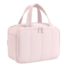 Large Capacity Makeup Bag with Compartment Portable-Pink