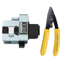 SAIVXIAN V20 High Precision Fiber Cleaver with Pliers Fiber Optic Cable Cutting Knife FTTT Cutter Tool Cold Cut Hot Melt Black