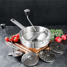 2X Rotary Essen Mühle Kartoffel Ricer mit 6 Austauschbaren Scheiben, Perfekt für die Herstellung Von Püree oder Gemüsesuppen, Babynahrung