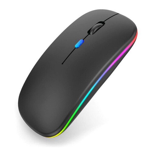 2X Wireless Optical Mouse with LED Backlight 1600 DPI RechargeableBluetooth & USB Type-Cfor WorkGamingand Study 2