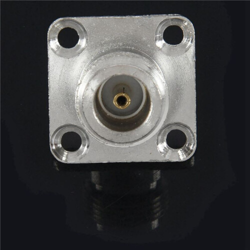 4X N Type Female Jack RF Coax Connector 4-Hole Panel Mount with Solder Cup,Silver 2