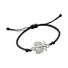 Adjustable Wax Rope Bracelet Weaving Wrist Chain Bangle-Silver