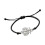 Adjustable Wax Rope Bracelet Weaving Wrist Chain Bangle-Silver 1
