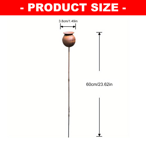 Gartenkunst, rostiges Finish, Eisen-Rasenornament, 2