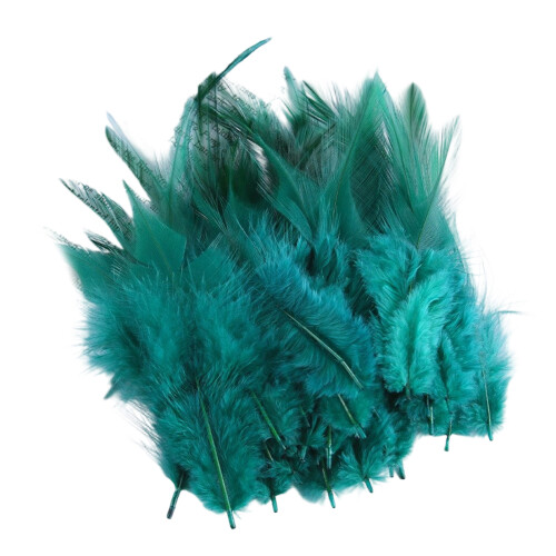 100PCS Rainbow Plumage For Handmade Creation-dark green