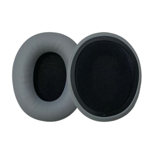 Cache-oreilles respirants pour casque de jeu, en cuir-Gris