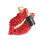 Porte-clés élégant en forme de lèvre en strass, breloque-Rouge 1