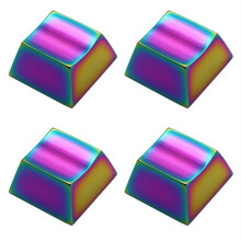 4PCS Keycaps Aluminum Alloy Keycaps Wear-Resistant Keycaps DIY Gaming Keycaps Mechanical Keyboard Keycaps
