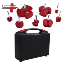 Kit de 8 Escariadores de Tubos de PVC, Protector de Conectores de PVC, Protector de Dados de PVC, Apto para Taladro Estándar de 1/2 Pulgada.