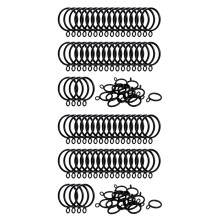 80x Anelli per Tende Nel Metallo con Diametro Interno Da 1,5 Pollici (38 mm) Anelli per Tende con Occhielli Neri