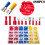 480PCS Insulated Cable Connector Electrical Wire Crimp Spade Butt Ring Fork Set Ring Lugs Rolled Terminals Assorted Kit 3