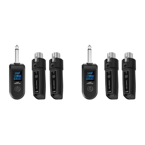 2X Wireless Audio Transmission Receiver and Transmitter System Professional Wireless Guitar XLR Transmitter and Receiver
