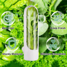 6 Pezzi Salva-Erbe per Frigorifero, Contenitore per Erbe Fresche per Frigorifero, Contenitore per Erbe per Coriandolo, Prezzemolo, Asparagi