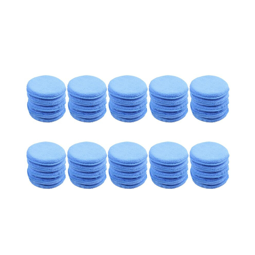 100X Car Waxing Polish Microfiber Foam Sponge Applicator Cleaning Detailing Pads 6034185716115