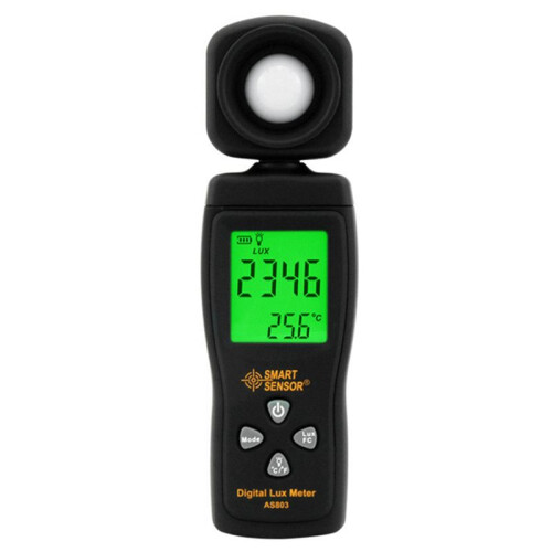 SENSOR AS803 Digital Lux Meter LCD Display Handheld Illuminometer Luminometer Photometer Light Meter 0-200000 Lux
