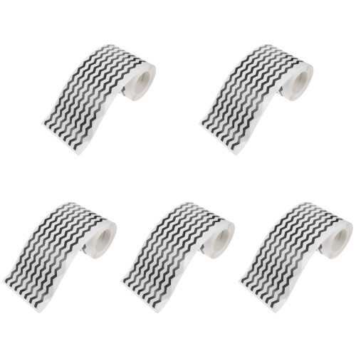 5Rolls Removable Blackboard Border Stickers with Lovely Patterns