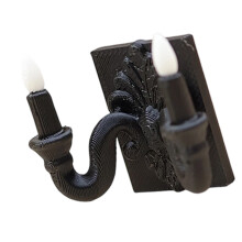 Miniatuur wandlamp voor poppenhuizen Plastic kleine-Wit