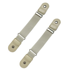 2 stuks flexibele heupriemen voor broeken PU-stof-Beige