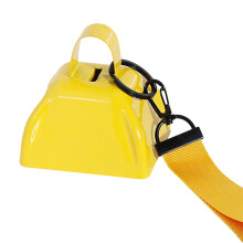 Metal Cowbell Noise Makers Sports Event Small Cow Bell-Yellow