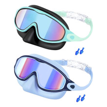 2er-Pack Schwimmbrillen für Kinder,-Schwarz blau schwarz gr
