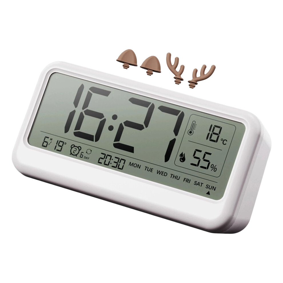 Night Digital Alarm Clock Electric Desk Clock-Off White1 Light 7627001606463
