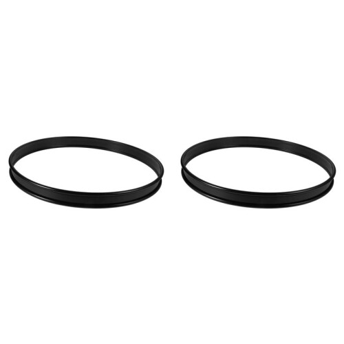 2X Peças de Instrumento de Percussão de Aro de Metal de 16 Polegadas para Caixa e Bumbo, Instrumento de Percussão