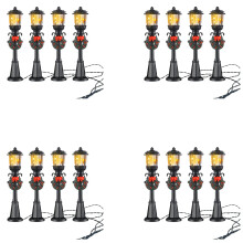 16 Pezzi  Lampione Natalizio Lampione Treno Lampione Stradale in Miniatura Luci Decorative per Percorso Villaggio Casa Delle Bambole Fai da Te
