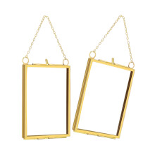 2Pcs Square Metal Glass Pressed Flower Frame Wall-Vertical