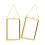 2Pcs Square Metal Glass Pressed Flower Frame Wall-Vertical 1