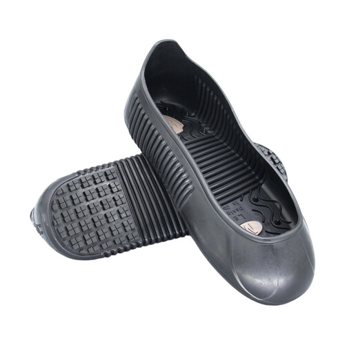 Protège-chaussures en caoutchouc élastique avec motif de-Noir M
