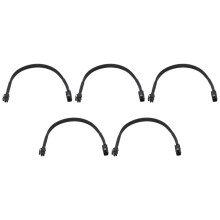5X Sleeved Atx 4 Pin P4 Stecker Auf Atx P4 Buchse Cpu Power Extension Cable Black