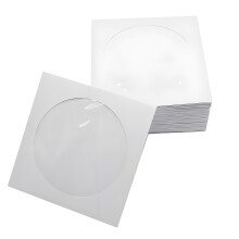 Sacs de rangement pour disques en papier blanc, 1-400 pièces