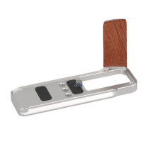 Voor  XM5 L-Type Camera Houten Handvat Arca Swiss Snelontgrendelingsplaat Compatibel Statiefbevestiging Zilver
