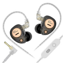 KZ Taurus in-Ear Monitor Hoofdtelefoon met Dubbele Microfoon, 8 mm Drivers, Krachtige Bas, Gaming Oordopjes, Bedraad, Ruisonderdrukking B