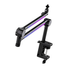 Bras de suspension de microphone ergonomique avec base-RVB