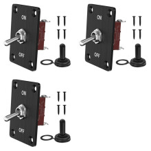 3X Hochleistungs-Kippschalter, 12 V , 30 A, Wasserdicht, 2-Polig, ein/Aus, SPST mit Montageplatte für Auto, Auto, Boot