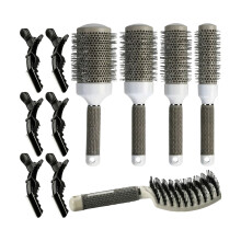 Luxury Boar Bristles And Nylon Pin Mix Styling Brushes Set For