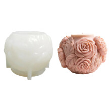 Moule de fabrication de bougies en forme de Rose en Silicone-14