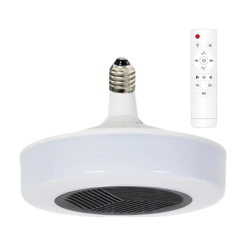 LED Ceiling Fan Light With Heating Fan Remote Control E27 Shower