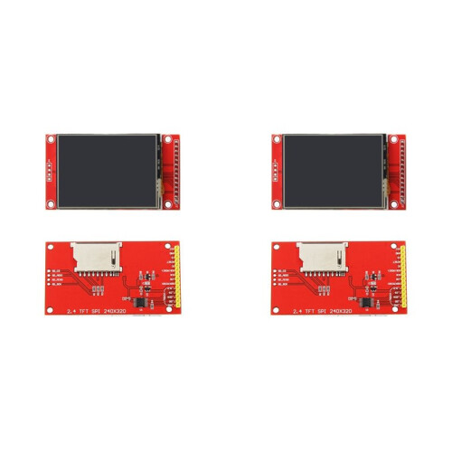 2X Módulo de Tela LCD SPI de 2,4 Polegadas, Módulo TFT 240x320, Módulo de Exibição de Porta Serial ILI9341 para  Sem Toque