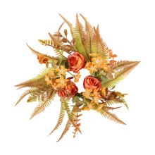Elegant Autumns Table Centerpieces With Realistic-fern rose 1