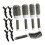 Professional Hair Styling Kit Includes 5 Brushes And 6 Clips For 1