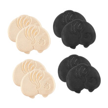 4Pairs Half Size Adhesive Heel Inserts Cushion-skin color black