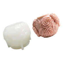 Silicone Rose Candle Mould For DIY Handmade Floral Pillar-14