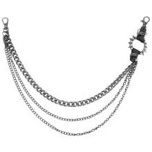 3Metal Rock Jean Chain Triple Layer Belt Black Wallet Chain Men
