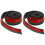 2Rolls Selbstklebende Gummidichtungen Schwarz Für DIY 1