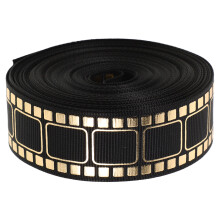 1Rolle Schwarzes Filmstreifenband Für Basteln Geschenkverpackung