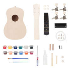 2Sets Malbares Ukelele DIY Kit Holz Basswood Handgemacht Für Kinder