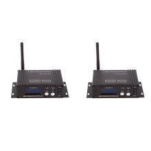 2X 2.4G Bezprzewodowy DMX 512 Kontroler Nadajnik Odbiornik Wyświetlacz LCD Moc Regulowana Wzmacniacz Kontroler Oświetlenia Wtyczka EU